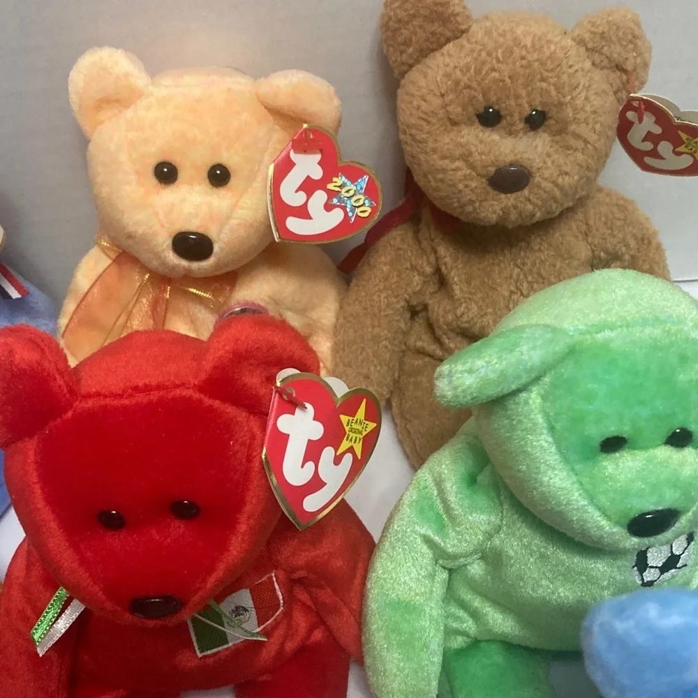 Vintage Beanie Baby bears lot, 12 in all no duplicates collectable childs play